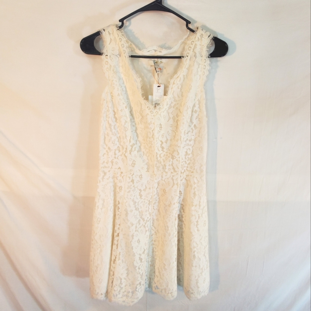 $298 Joie Women's Nikolina Dress Small Porcelain White Lace New with Tags